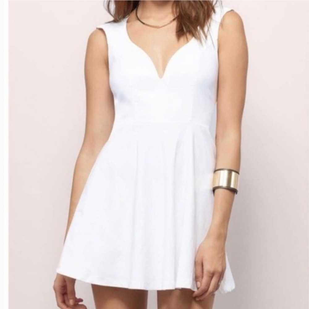 White Valentina Skater Short Cocktail dress